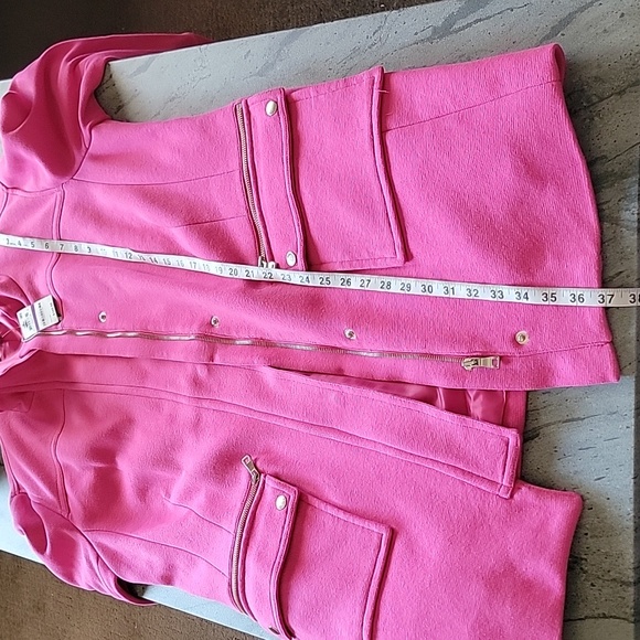 INC Coat Jacket w/Stand Collar Zip/Snap Flap Close Pink size XXL NWT - Picture 16 of 16